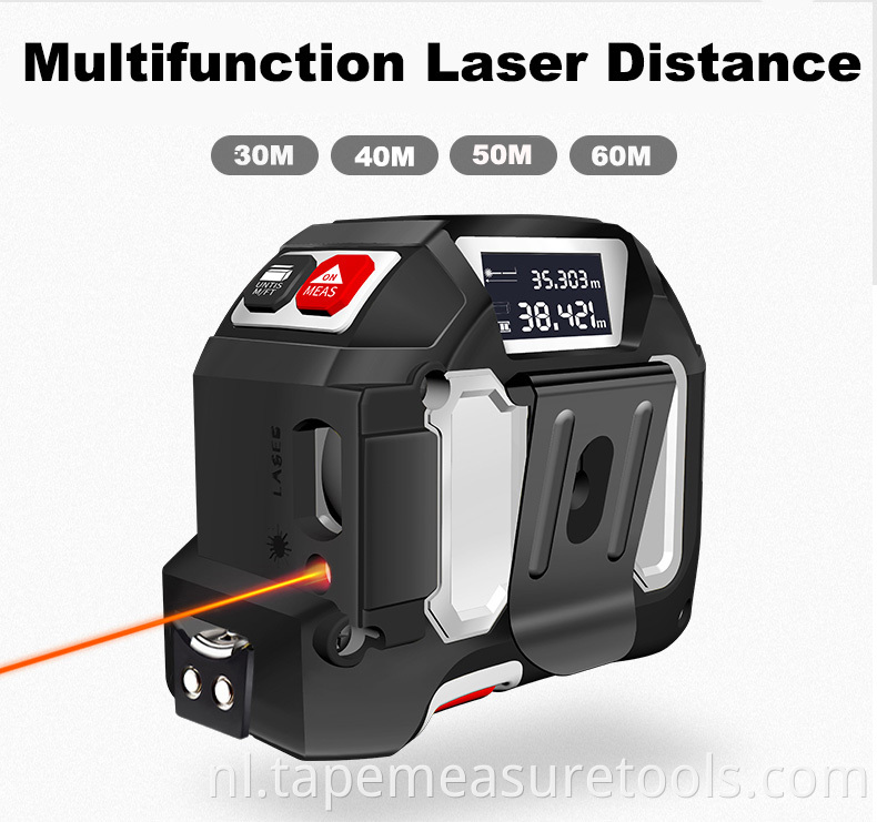 Goede kwaliteit Infrarood laser afstand 40 m/50 m/60 m laser meetlint afstandsmeter met CE, FCC, REACH certificering